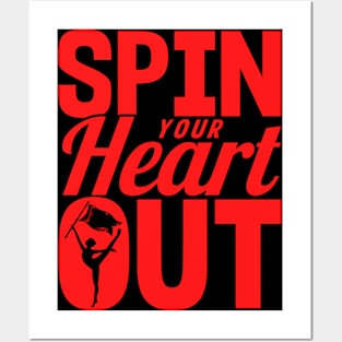 Winter Color Guard Spin Your Heart Out Posters and Art